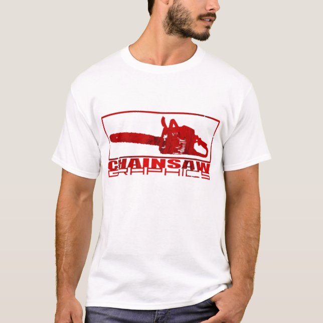 Camiseta Solo logotipo de los gráficos de la motosierra (Anverso)