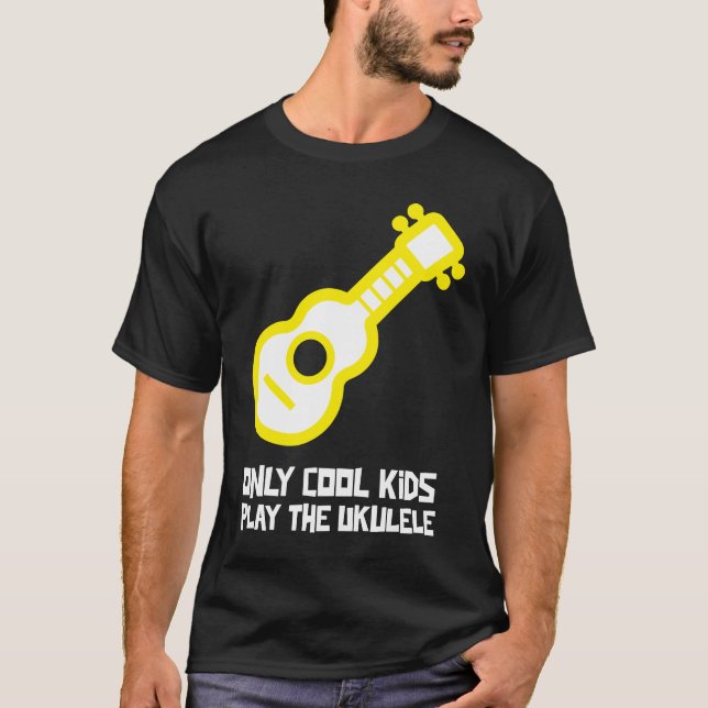 Camiseta Solo los niños de Guay juegan el Ukulele para el j (Anverso)
