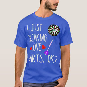 Camiseta Sólo me asusta amar a Darts Bullseye Board Dart