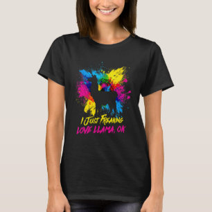 Camiseta Sólo me asusta el amor Llamas Paint Splatter Llama