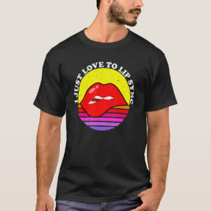 Camiseta Solo Me Encanta Lip Sync - Retro Vintage De Sinton