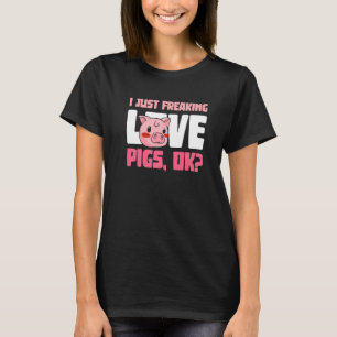 Camiseta Solo Me Encantan Los Cerdos De Amor Ok Piggy Cute 