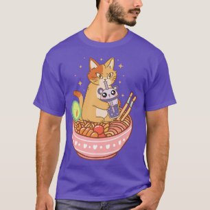 Camiseta Solo Me Encanto Los Gatos Y Ramen Y El Té De Burbu