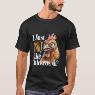 Camiseta Sólo Me Gustan Mucho Los Pollos, Ok Pollo Divertid