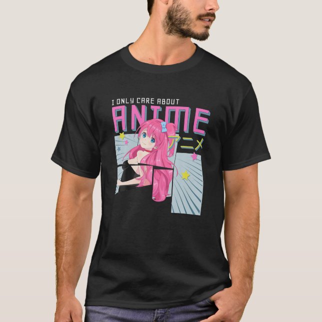 Camiseta Solo Me Importa Anime Merch Nice Lover Tee (Anverso)