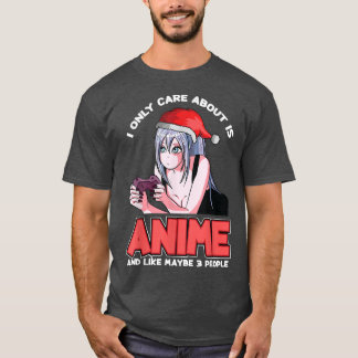 Camiseta Solo Me Importa Anime Y Como 3 Personas Christma