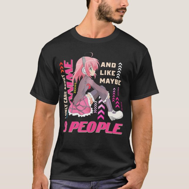Camiseta Solo Me Importa Anime Y Como Tal 3 Peop (Anverso)