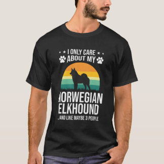 Camiseta Solo Me Importa Mi Perro Noruego De Edad