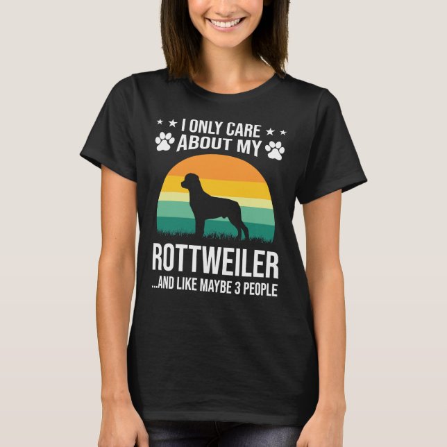 Camiseta Solo Me Importa Mi Perro Rottweiler 32 (Anverso)