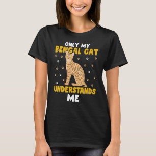 Camiseta Sólo mi gato bengalí me entiende
