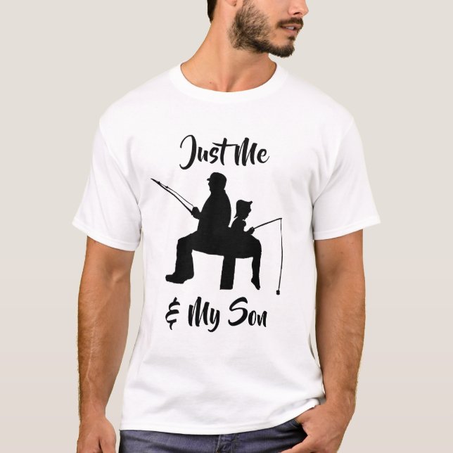 Camiseta Sólo mi hijo y yo pescando (Anverso)