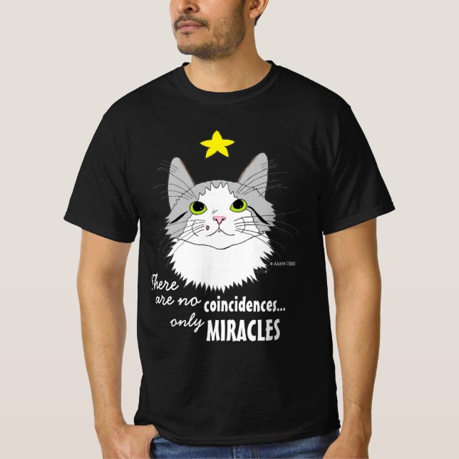 Camiseta Sólo MIRACLES Gizmo Ragdoll GATO Inspirador (Anverso)