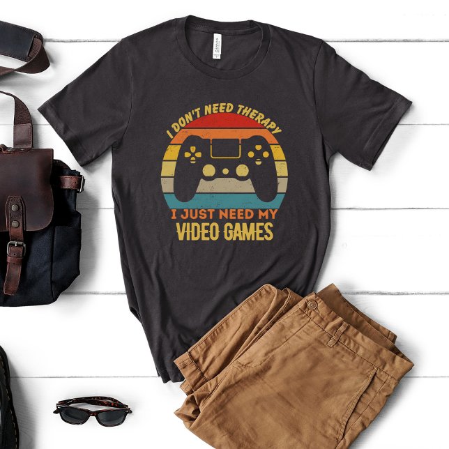 Camiseta Solo necesito mi retro de videojuegos (Subido por el creador)