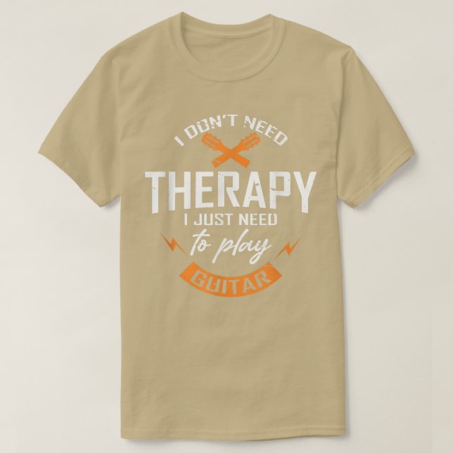 Camiseta Solo Necesito Tocar Guitarra 1696 (Diseño del anverso)