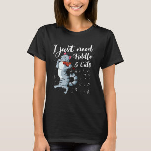 Camiseta Solo necesito un campo de cuerdas de violín de vio