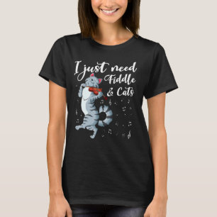 Camiseta Solo necesito un campo de cuerdas de violín de vio