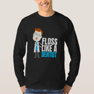 Camiseta Solo Odontología con Hilo Dental Asistente Den