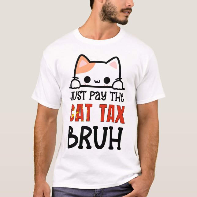 CAMISETA SÓLO PAGAR EL IMPUESTO A LA GATO HORMIGÓN (Anverso)