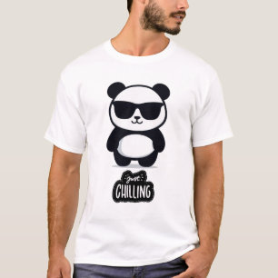 Camiseta Solo Panda Relajado Vibraciones Geniales y Frias