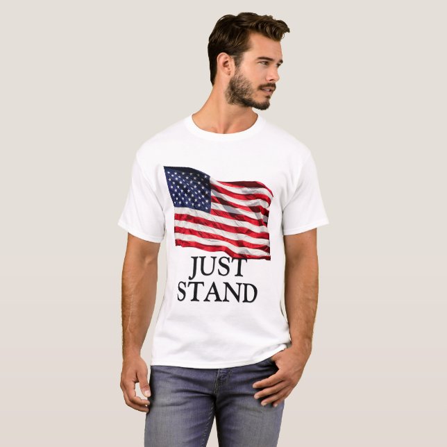 Camiseta Solo párate, bandera estadounidense (Anverso completo)
