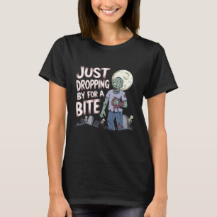 Camiseta Solo Pasa Por Un Halloween Bite Zombie