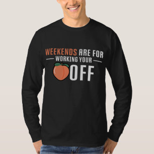 Camiseta Sólo Peach Fruit Print Lover Drupe Weekends Workin