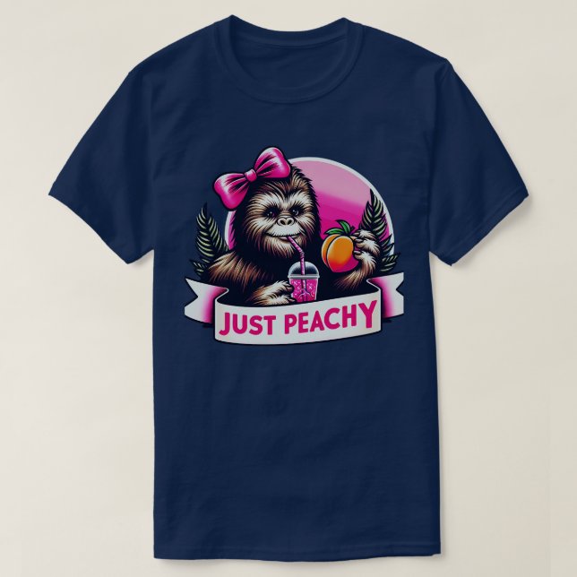 Camiseta Solo Peachy Funny Mujeres Fruta Veraniega (Diseño del anverso)