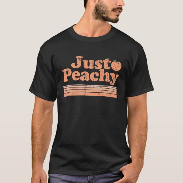 Camiseta Solo Peachy Retro 70 Georgia Peaches Summer Fruit (Anverso)
