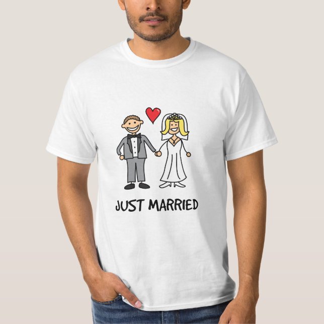 Camiseta Solo Personalizado de novia casada y de Groom (Anverso)