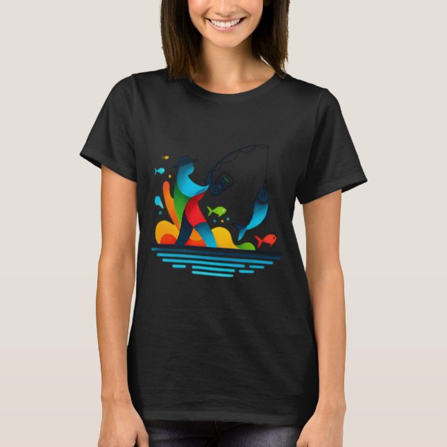 Camiseta ¡Solo pescando! (Anverso)