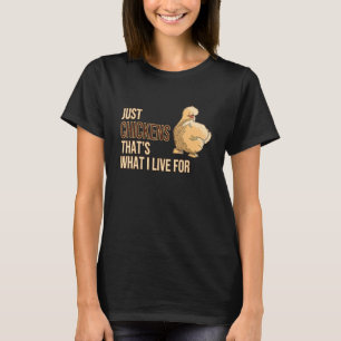 Camiseta Solo Pollos Eso Es Lo Que Vivo Para Silkie Sek Ch