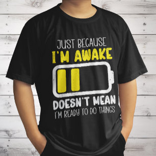Camiseta Solo Porque Estoy Despierto Divertido Cansado Vint