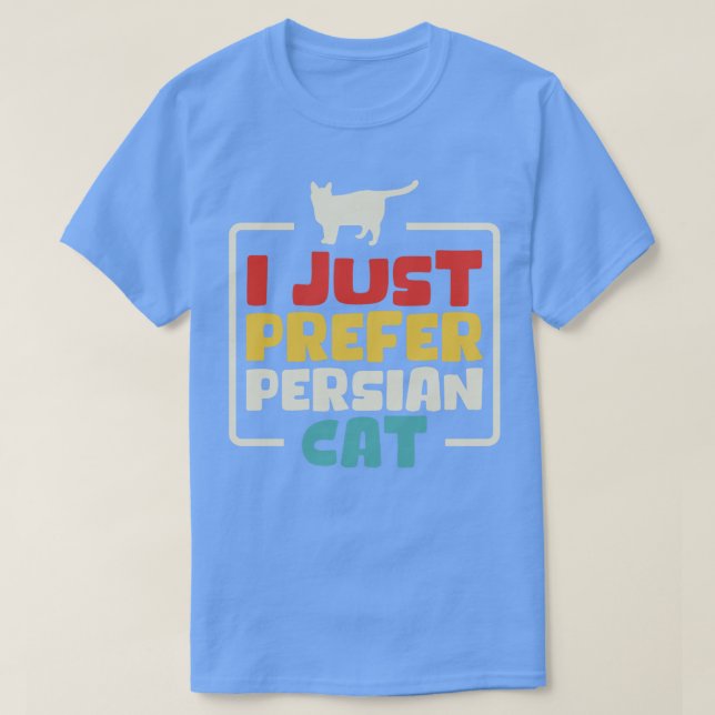 Camiseta Solo prefiero el gato persa (Diseño del anverso)