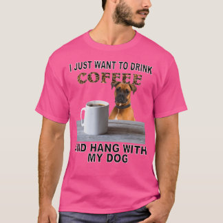 Camiseta Solo Quieres Beber Café Hang W Mi Boxer