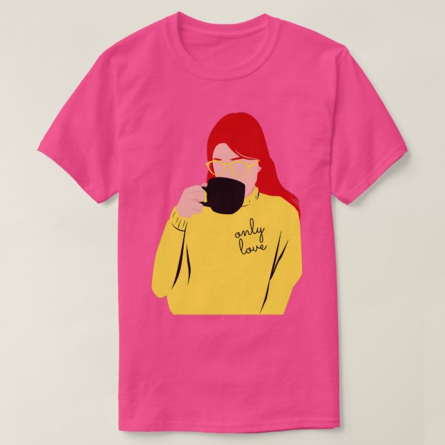 Camiseta Solo quiero a la hembra del pelo rojo con un dedo (Diseño del anverso)