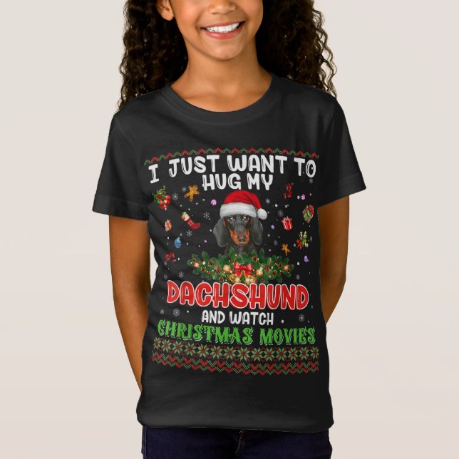 Camiseta Solo Quiero Abrazarme De Mi Esposa De Navidad De N (Anverso)