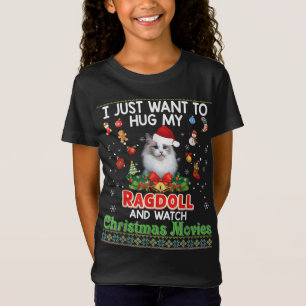 Camiseta Solo Quiero Abrazarme De Mi Gato Ragdoll Y Ver Cri