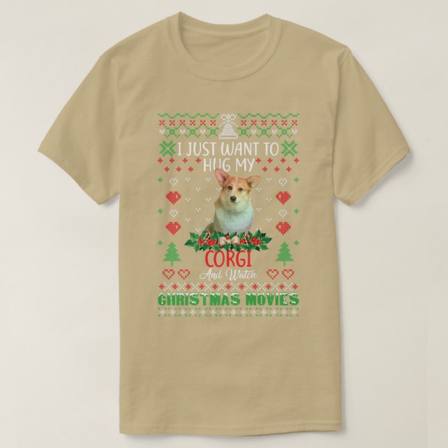 Camiseta Solo Quiero Abrazarme De Mis Navidades De Perro Co (Diseño del anverso)