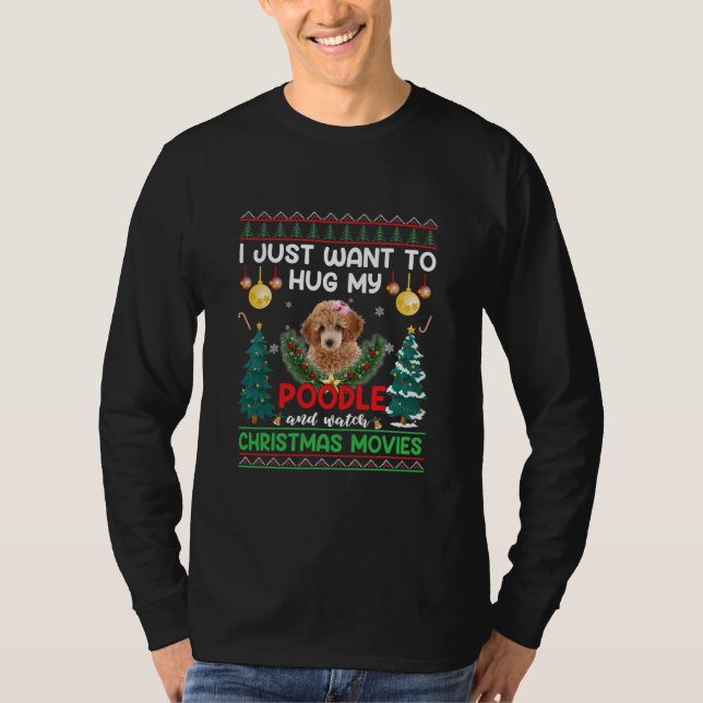 Camiseta Solo Quiero Abrazarme De Mis Navidades De Perro De (Anverso)