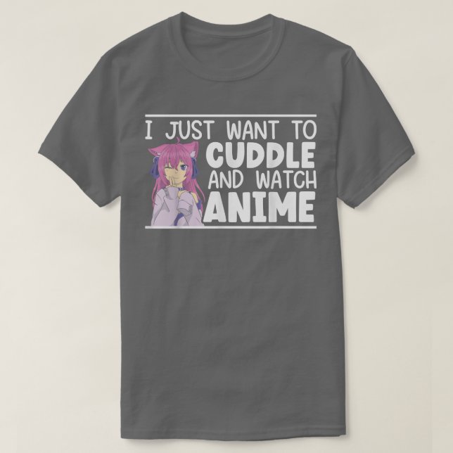 Camiseta Solo Quiero Aburrirme Y Ver A Anime Otaku Kawaii (Diseño del anverso)