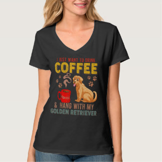 Camiseta Solo Quiero Beber Café Con Mi Ré Dorado