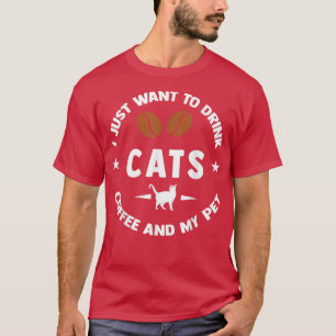 Camiseta Solo Quiero Beber Café Y Mi Mascota