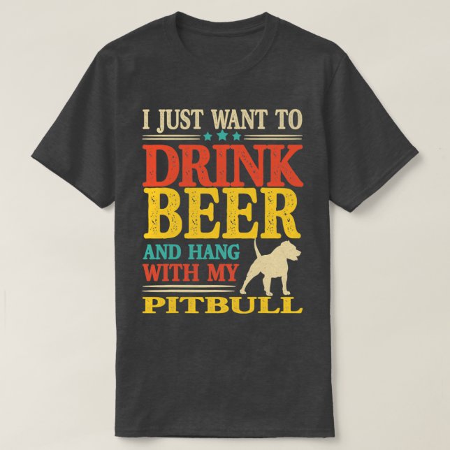 Camiseta Solo Quiero Beber Cerveza Con Mi 1 (Diseño del anverso)