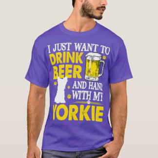 Camiseta Solo Quiero Beber Cerveza Con Mi T