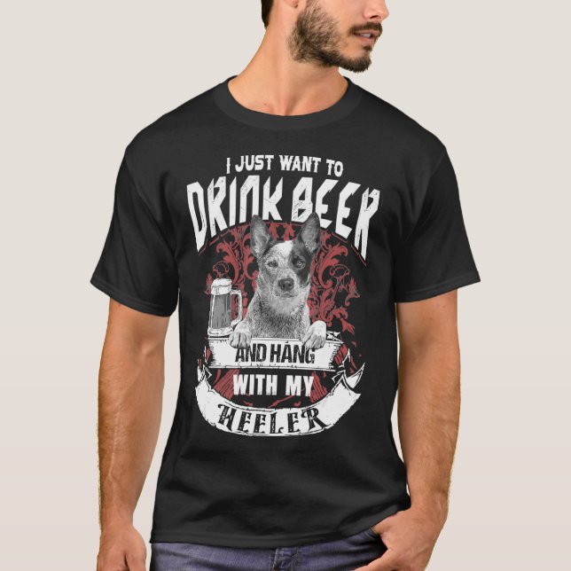Camiseta Solo Quiero Beber Cerveza Y Aguantar Con Mi (Anverso)