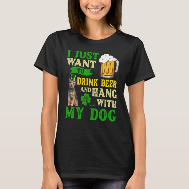 Camiseta Solo Quiero Beber Cerveza Y Aguantarme Con La Fron (Anverso)