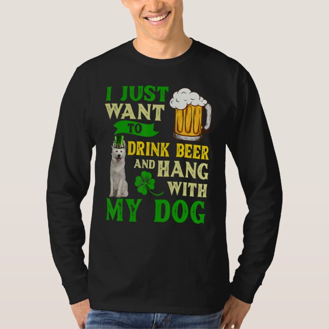 Camiseta Solo Quiero Beber Cerveza Y Colgar Con Berger Bla (Anverso)