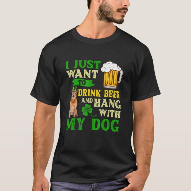 Camiseta Solo Quiero Beber Cerveza Y Colgar Con Mi Austral (Anverso)