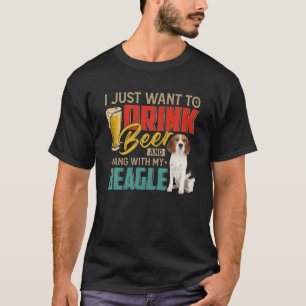 Camiseta Solo Quiero Beber Cerveza Y Colgar Con Mi Beagle