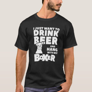 Camiseta Solo Quiero Beber Cerveza Y Colgar Con Mi Boxer